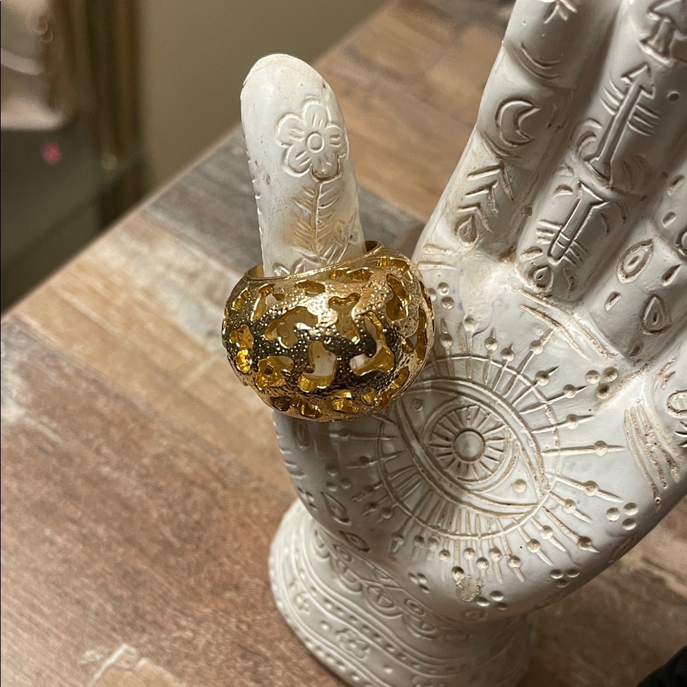 Gold Statement Ring - image 1